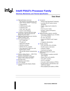 Intel® PXA27x Processor Family