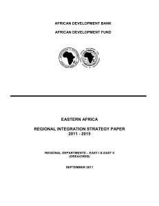 2011-2015 - Eastern Africa - Regional Integration Strategy Paper