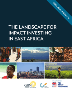 the landscape for impact investing in east africa