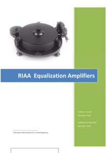 RIAA Equalization Amplifiers