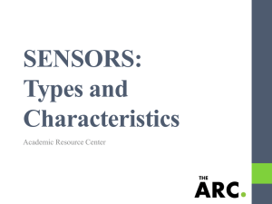 SENSORS: Types and Characteristics