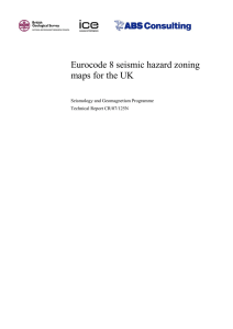 Eurocode 8 seismic hazard zoning maps for the UK