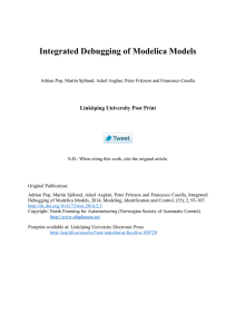 Integrated Debugging of Modelica Models