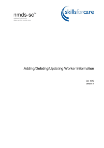 Adding/Deleting/Updating Worker Information - NMDS-sc