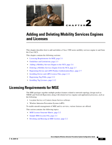 Chapter 2: Adding and Deleting Mobility Services Engines