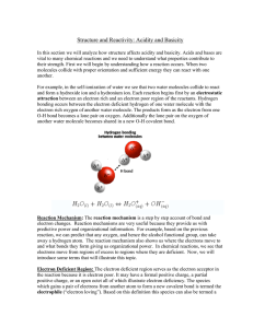 Structure and Reactivity: Acidity and Basicity