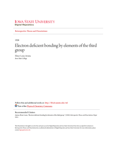 Electron deficient bonding by elements of the third group