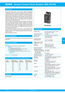 Remote Control Circuit Breaker 4930 (RCCB) 4