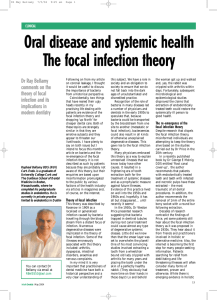 Oral Disease and Systemic Health the Focal Infection Theory