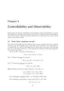Controllability and Observability