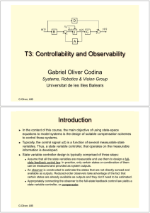 T3: Controllability and Observability Introduction