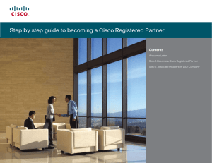 Step by step guide to becoming a Cisco Registered Partner