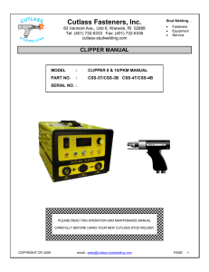 clipper manual - Cutlass Stud Welding