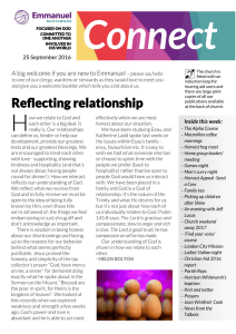 Reflecting relationship - Emmanuel Church Northwood
