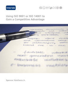 Using ISO 9001 or ISO 14001 to Gain a Competitive