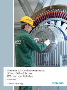 Answers for energy. Siemens Air-Cooled Generators SGen-100A