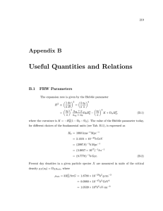 B. Useful Quantities and Relations