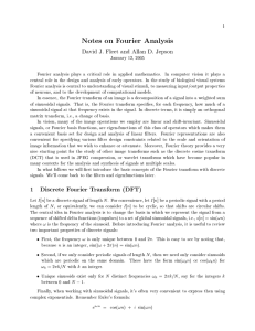 1 Discrete Fourier Transform (DFT)