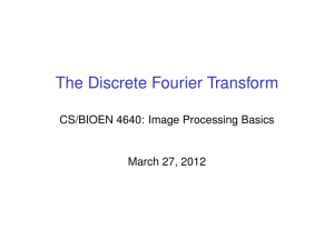 The Discrete Fourier Transform