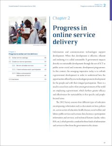 Progress in online service delivery