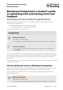 Blackboard Assignments: submitting work