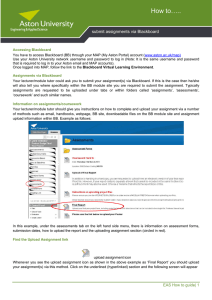 How to submit assignments on Blackboard