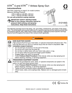 XTR 5 and XTR 7 Airless Spray Gun