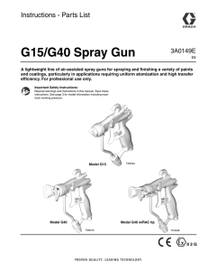 3A0149E - G15/G40 Spray Gun, Instructions/Parts, English