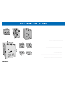 Mini-Contactors and Contactors