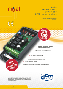 Radio remote control system ZSP RIVAL series