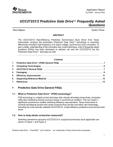 UCC27221/2 Predictive Gate Drive FAQ