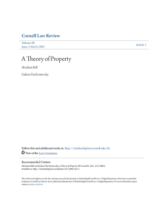 A Theory of Property - Scholarship@Cornell Law: A Digital Repository