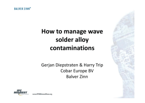 How to manage wave solder alloy contamination