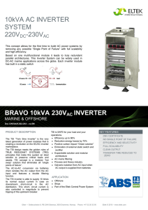 Datasheet Inverter 220VDC 10kVA