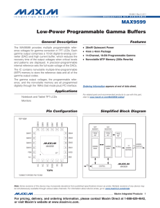 MAX9599 Low-Power Programmable Gamma Buffers