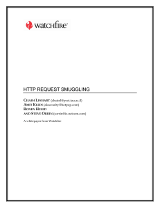 HTTP REQUEST SMUGGLING