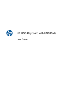 HP USB Keyboard with USB Ports User Guide