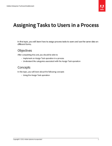 Assigning Tasks to Users in a Process