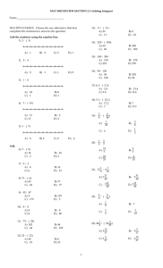 MAT 0002 REVIEW SECTION 2.3 (Adding Integers