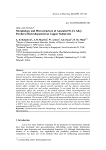 Morphology and Microstructure of Annealed Ni