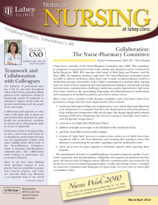 Collaboration: The Nurse-Pharmacy Committee