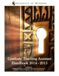 Graduate Teaching Assistant Handbook 2014 - 2015