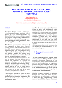 Electromechanical actuator ( EMA ) advanced technologies for flight