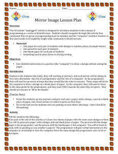 Mirror Image Lesson Plan