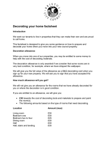 Decorating your home factsheet