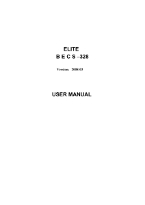 elite becs –328 user manual