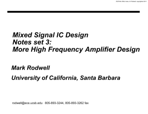 Amplifiers - University of California, Santa Barbara