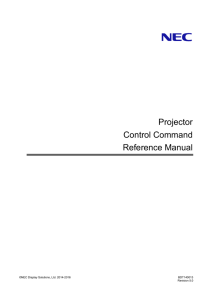 Projector Control Command Reference Manual