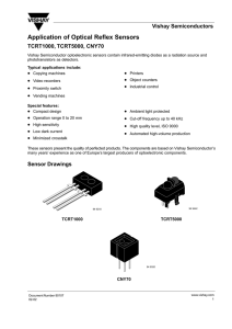 Application of Optical Reflex Sensors