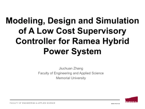 Modeling, design and simulation of a low cost supervisory controller
